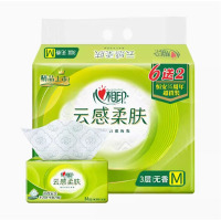 芳美达 心相印云感柔肤纸巾抽纸家用餐巾纸面巾纸大M码152*190 3层88抽 8包装