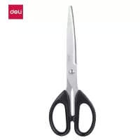 得力(deli) 180mm中号办公生活剪刀 6009 黑色 单位:把