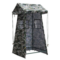 傲先锋(AOXIANFENG)野战岗亭帐篷 单兵执勤迷彩遮阳蓬 户外防雨岗哨岗亭 单人 1.2*1.2*2*2.38m
