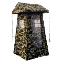 傲先锋(AOXIANFENG)野战岗亭帐篷 单兵执勤迷彩遮阳蓬 户外防雨岗哨岗亭 单人带门帘 1.2*1.2*2*2.3