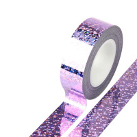 海斯迪克 HKL-436 镭射胶带 宽1.5cm*长5m 镭射浅紫色 1卷