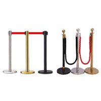 伸缩围栏不锈钢隔离带礼宾杆加厚款烤漆黑2米线