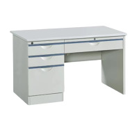 金戈安 办公桌钢制电脑桌铁皮办公桌带抽屉财务员工桌1.2米