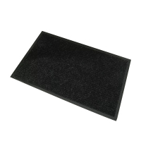 地垫地毯进门垫厨房浴室防滑吸水防油脚垫入户除尘垫子 黑色 120*150cm