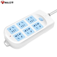 公牛(BULL)GN-603-新国标插座/插线板/排插/接线板 6位总控全长5米超功率保护
