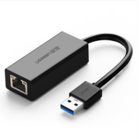 绿联USB2.0转RJ45转接线 百兆白 20253