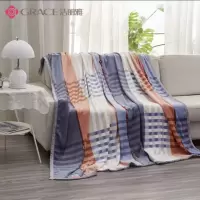 洁丽雅(grace)抗静电铺盖毯-蓝调 180*200cm