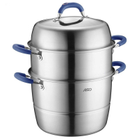 爱仕达(ASD)蒸锅304不锈钢锅不串味三层玻璃 燃气电磁炉通用蒸笼 32CM ZS32E1Q