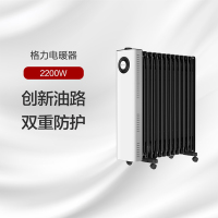 格力取暖器电热油汀加热电暖器立式电暖气加热器家用大面积加湿宽片 NDY23-X6022