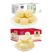 港荣 蒸蛋糕组合 营养早餐休闲零食网红小吃糕2箱(香草牛奶小蛋糕320g+奶香蒸蛋糕480g)