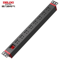 德力西(DELIXI)开关插座 PDU机柜插座 8位总控全长1.8米 CD98PDU-K8X