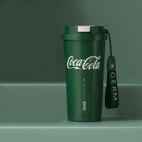 格沵(germ) 碧山绿500ML 可口可乐闪耀杯车载男女士双饮咖啡316大容量吸管水杯 可口可乐联名闪耀保温杯