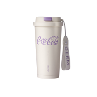 格沵(germ)风铃紫500ML 可口可乐闪耀杯车载男女士双饮咖啡316大容量吸管水杯 可口可乐联名闪耀保温杯