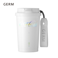 格沵(germ)珍珠白小款 390ML 可口可乐闪耀杯车载男女士双饮咖啡316大容量吸管水杯 可口可乐联名闪耀保温杯