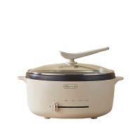 小熊(bear)电火锅电炒锅涮锅家用电煮锅多功能焖锅煎锅DHG-D50G1米咖色