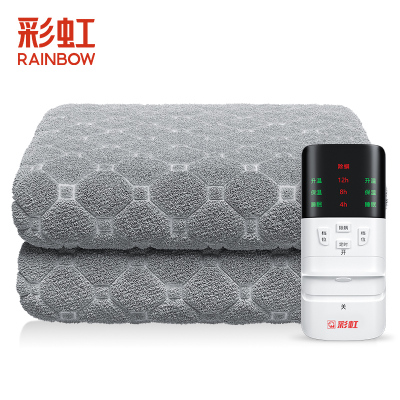 彩虹(RAINBOW)电热毯双人双控(1.8*20.m)加厚电毯子电暖毯高温断电暖垫法兰绒 Q1820F-32