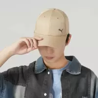 彪马(PUMA)帽子男帽女帽 新款Metal Cat Cap驼色休闲帽户外遮阳帽运动棒球帽 021269-59 ADUL