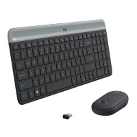 Logitech罗技无线超薄键鼠套装MK470 黑色