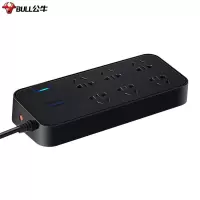 公牛(BULL) 防雷抗电涌抗浪涌高端家用电器/防浪涌插座/插排/接线板 防雷抗电涌3米 [六插位+总控]