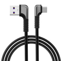 恒美瑞 双弯头锌合金数据线 TYPE-C 1米(备注颜色)