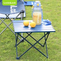 乐扣乐扣(LOCK&LOCK)户外折叠桌椅蛋卷桌便携式野餐桌椅摆摊桌子露营装备 新活力铝合金折叠桌(深蓝)