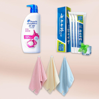 牙膏洗发水毛巾组合套装