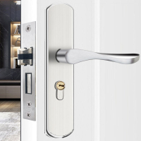 得力(deli)室内门锁卧室房门锁木门锁304不锈钢可调节孔距房间门锁