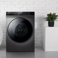 海尔洗衣机10kg直驱变频洗烘一体滚筒洗衣机全自动EG100HBDC189SU1 智能投放