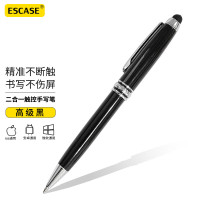 ESCASE 手机平板电容笔ipadAir5平板电脑触控笔通用苹果安卓平板手机二合一圆珠笔MTP-15Pro高级黑