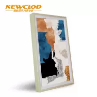 钮鹿客/NEWCLOD NG23 23.8英寸 壁挂木质广告机 画框屏 液晶数字标牌 海报机 安卓系统一体机 原木色