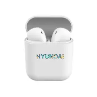 HYUNDAI现代 i12蓝牙耳机真无线双耳运动耳机 半入耳式 苹果华为荣耀oppo小米安卓通用白色