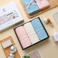 洁丽雅(grace) 清柔-3 清柔面巾三条盒装 颜色随机