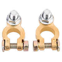 电瓶桩头卡子加厚汽车蓄电池电瓶接线端子夹头, 正极18mm 负极17mm 1对