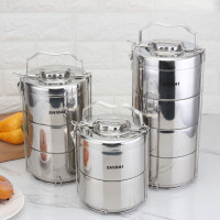 易逗双层保温食篮304不锈钢