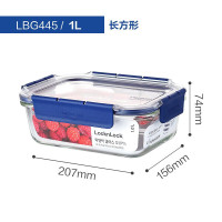 乐扣乐扣(LOCK&LOCK) 抽玻璃保鲜盒食品级微波炉专用加热饭盒LBG445 1000ml