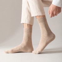 Cmierf Kuect(中国CK)袜子男士中筒袜秋冬款商务棉袜盒装纯色长筒堆堆袜CK-FSWZ004 均码颜色随机
