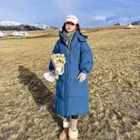过膝棉衣女装2023年新款潮冬季加厚棉服宽松长款上衣韩版外套