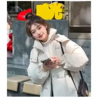 过膝棉衣女装2023年新款潮冬季加厚棉服宽松长款上衣韩版外套