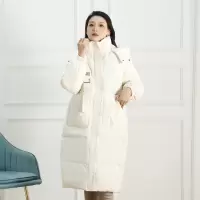 韩版羽绒棉服女中长款冬季2023年新款过膝面包服加厚棉衣外套