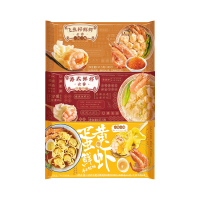 一旬一味 | 鲜虾馄饨云吞混搭组合好吃(蛋黄鲜虾手工馄饨*2+港式鲜虾云吞*2+鲜虾飞鱼籽云吞*2)