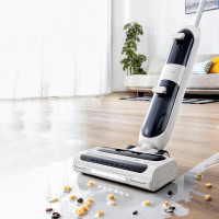 摩飞电器洗地机 家用无线拖地机 智能洗吸拖一体扫地机 自动清洗吸地机 电动拖把手持吸尘器 MR3300 椰奶白