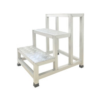 加厚铝合金焊接踏步梯 三步75cm