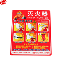 谋福 CNMF 9695 PVC标志牌灭火器使用方法警示牌 B灭火器(加大款23.5*28.5CM)