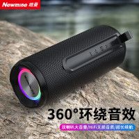 纽曼BT76蓝牙音箱桌面音响户外家用便携式重低音炮3D环绕车载小钢炮电脑手机高音质无线迷你小音响黑色