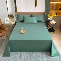 悠梦嘉居 贡缎长绒棉纯色床单 单床单 245×265cm 绿色