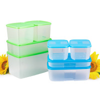 特百惠(Tupperware)冰箱保鲜盒8件套 冷藏冷冻保鲜密封不串味收纳盒套装