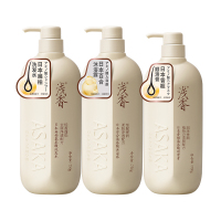 浅香 植物氨基酸洗 沐家庭套装 扁柏洗发水750g+香榧顺滑膏750g+百合沐浴露700g