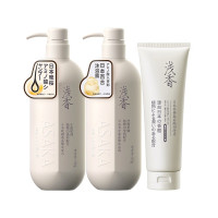 日本浅香 植物氨基酸 控油顺滑洗沐套装 蓬松500g+沐浴露500g+顺滑膏260g