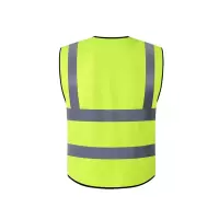 反光背心夜间安全员工地施工荧光衣服可印字 荧光黄