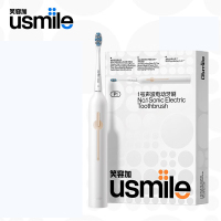 usmile 笑容加电动牙刷 成人情侣版 软毛声波自动牙刷 1号刷 月牙白